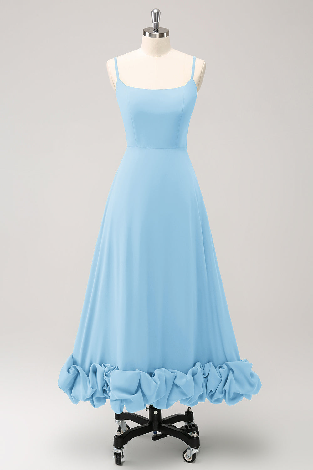 Elegant Rød A Line Spaghetti stropper brudepige kjole