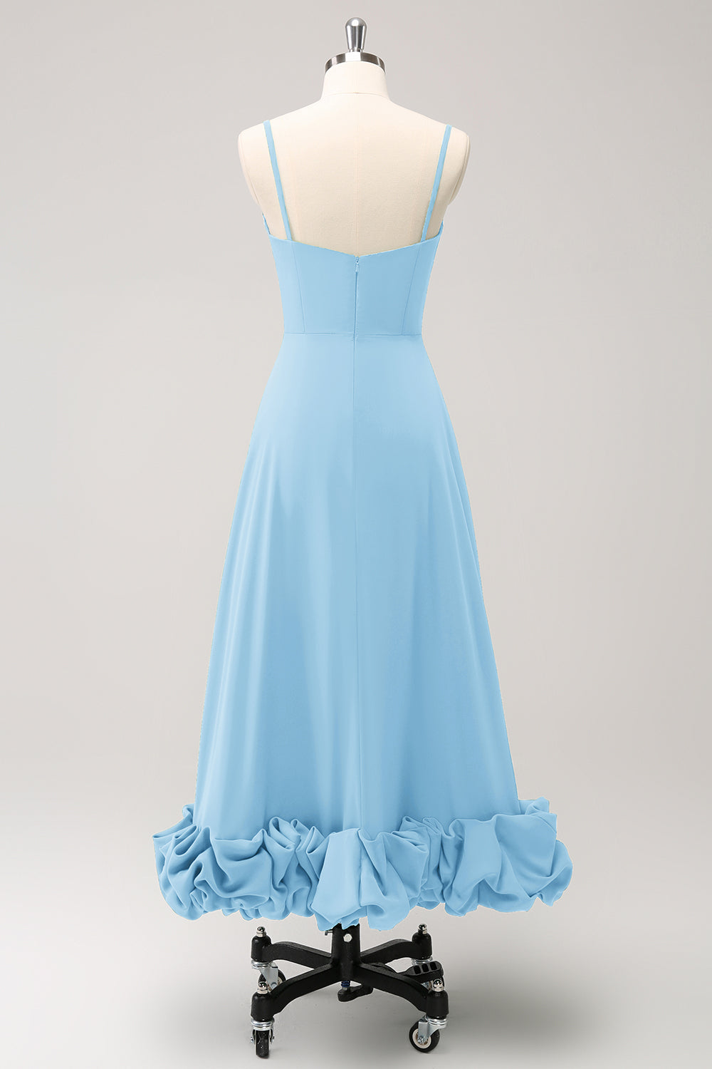 Elegant Rød A Line Spaghetti stropper brudepige kjole