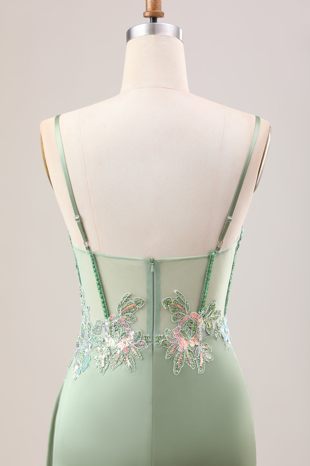 Stilfuld lilla havfrue plisseret pailletkorset lang gallakjole med slids