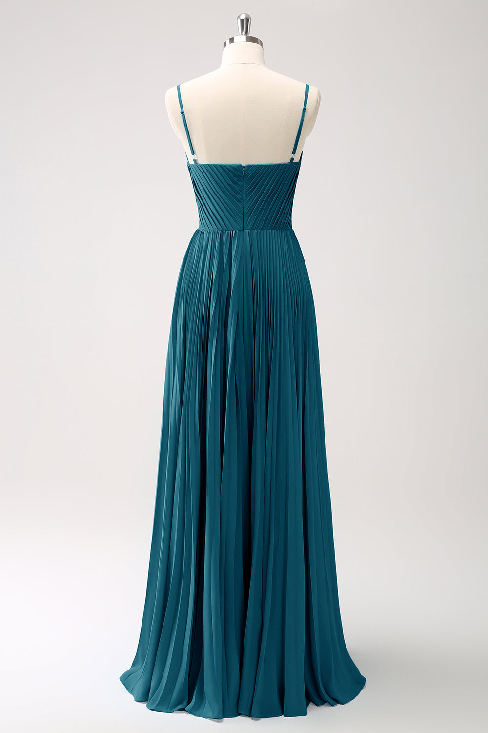 Eucalyptus Blå A-linje Spaghetti Stropper Brudepige Kjole