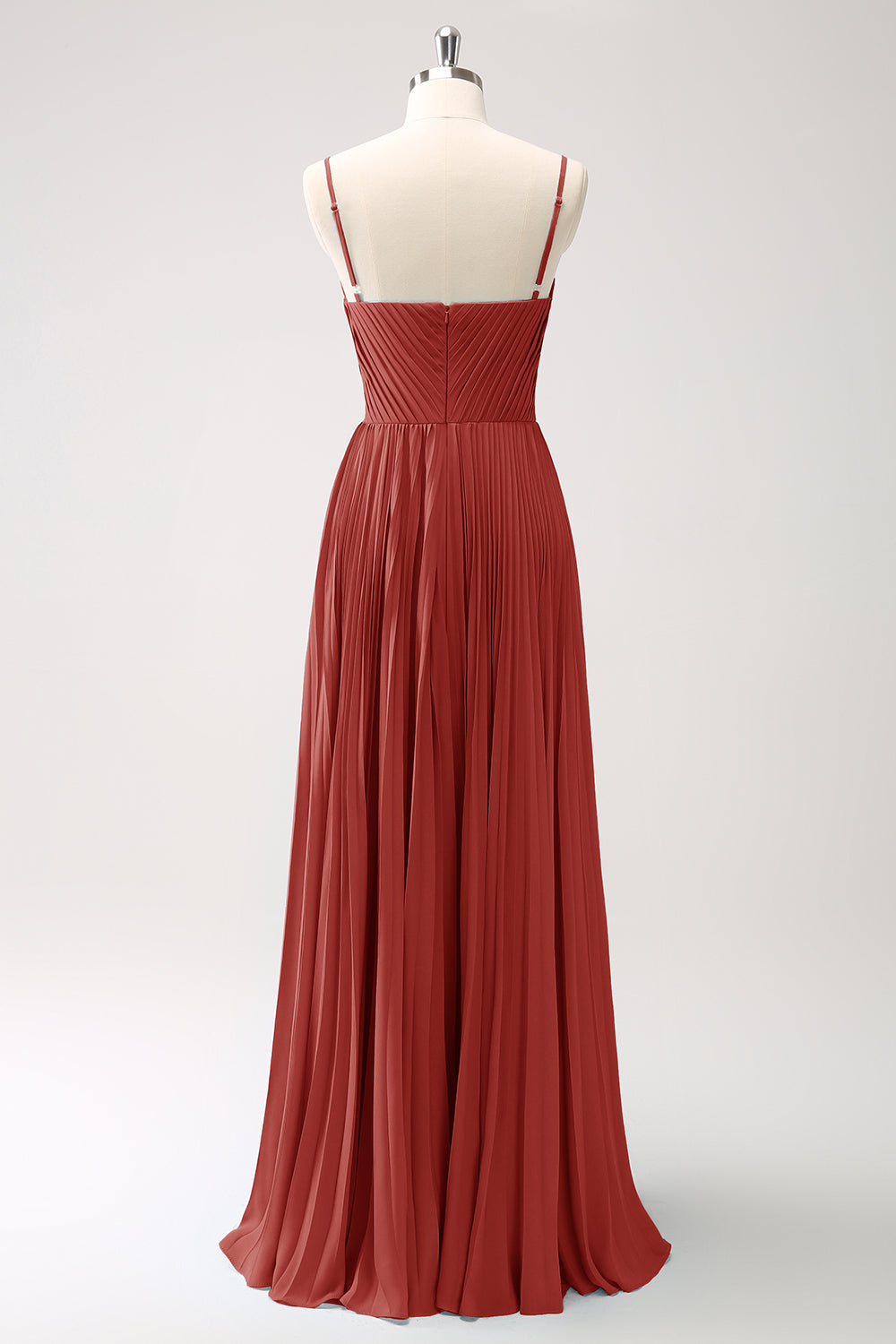 Eucalyptus Blå A-linje Spaghetti Stropper Brudepige Kjole