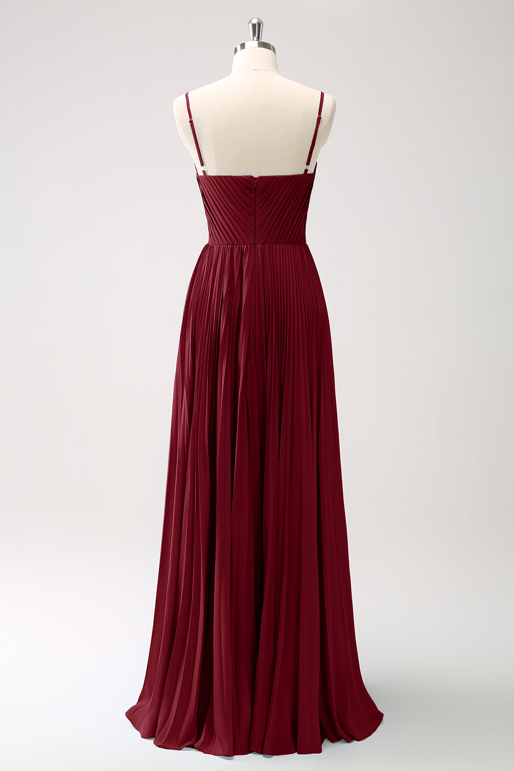 Påfugl Blå A-linje Spaghetti Stropper Brudepige Kjole