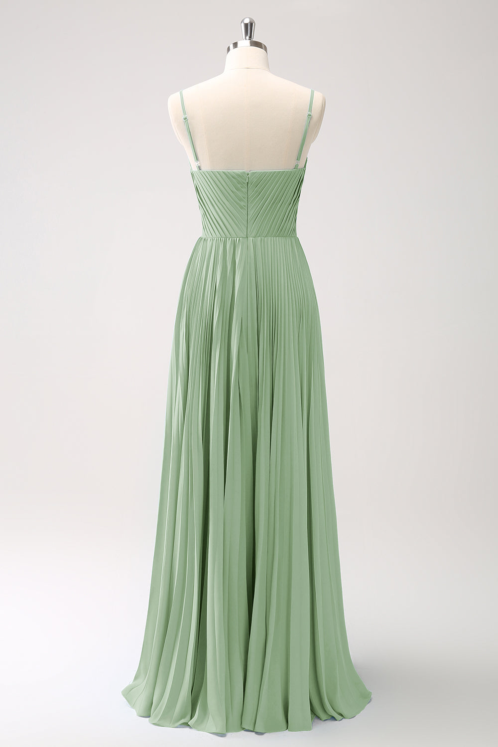 Påfugl Blå A-linje Spaghetti Stropper Brudepige Kjole