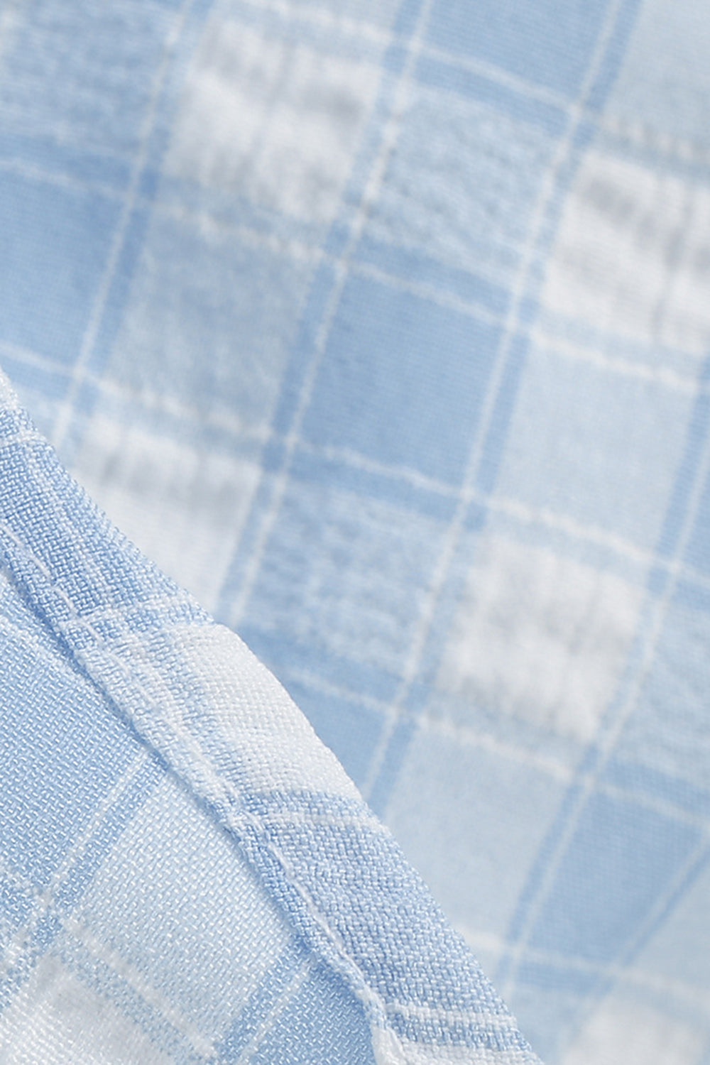 Halter Blue Plaid 1950'erne kjole med sløjfe