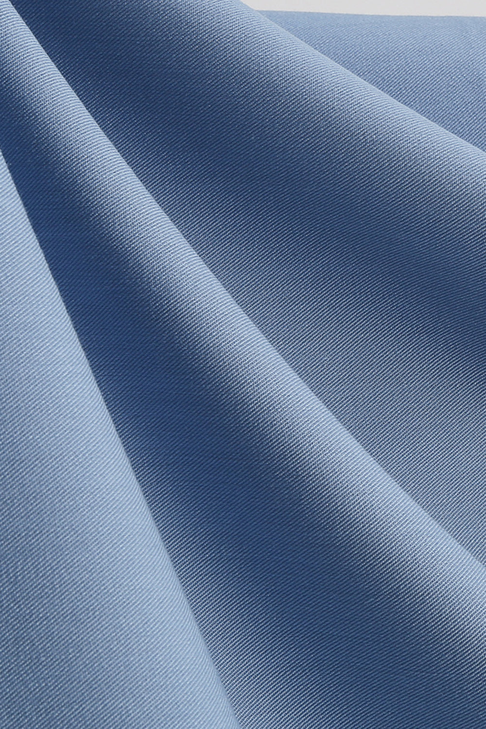 Blå A Line revers vintage 1950'er kjole med knapper