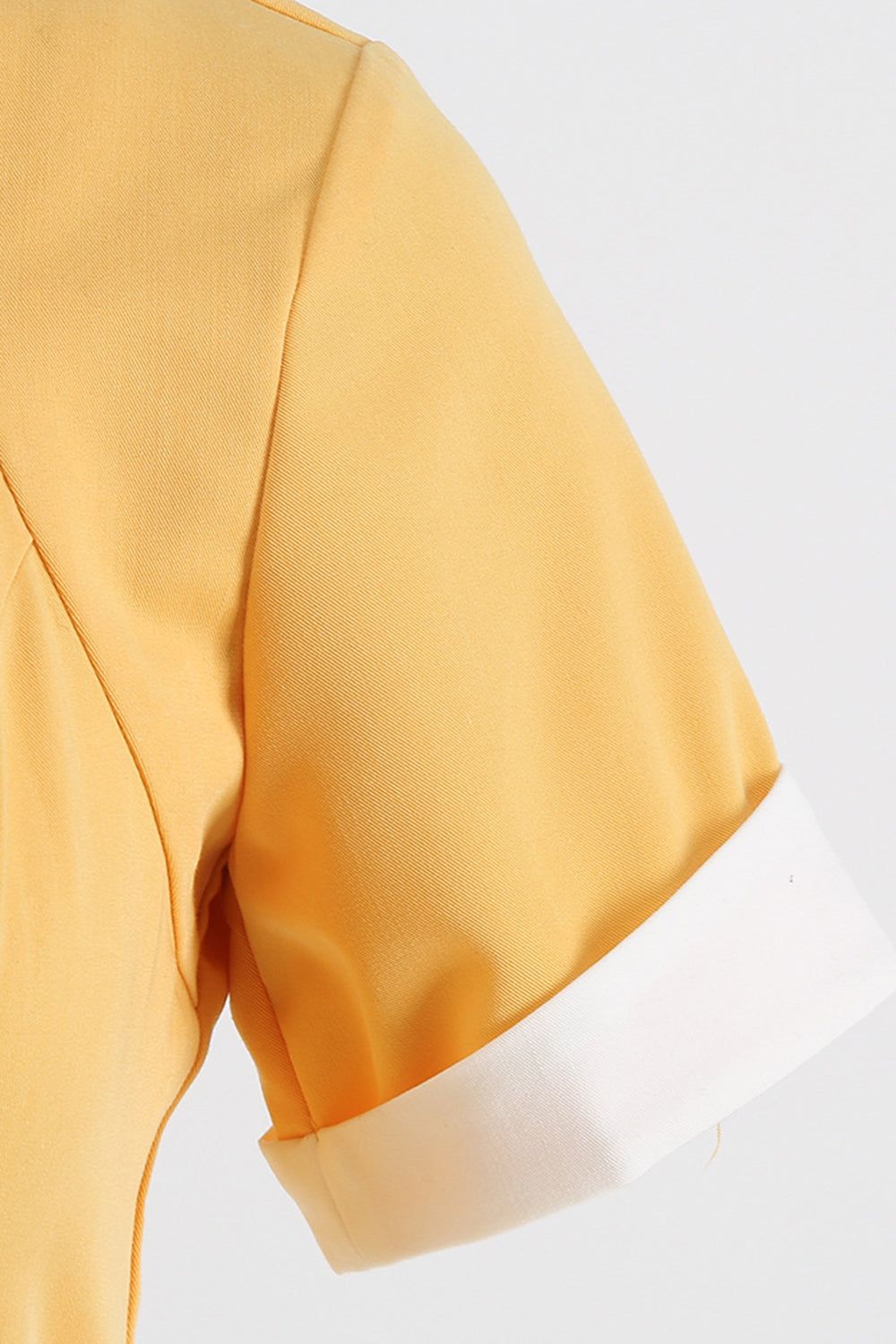 Blå A Line Vintage 1950'er kjole med bælte