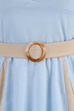En Line Blue Halter vintage kjole fra 1950'erne
