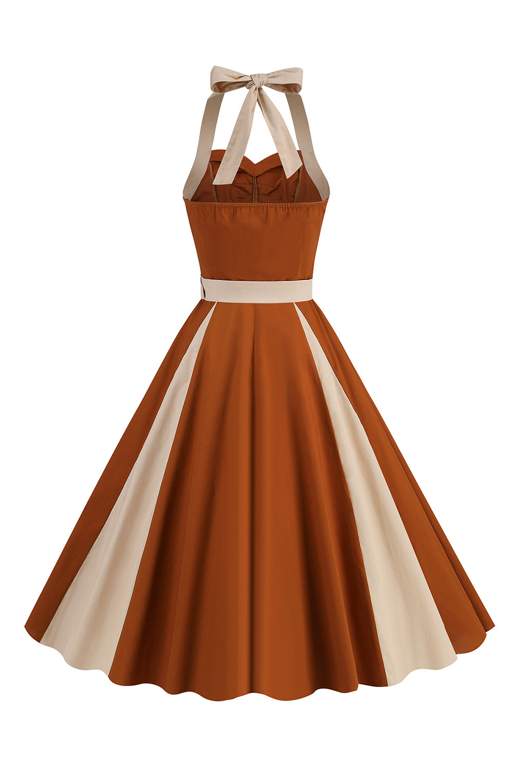 En Line Blue Halter vintage kjole fra 1950'erne