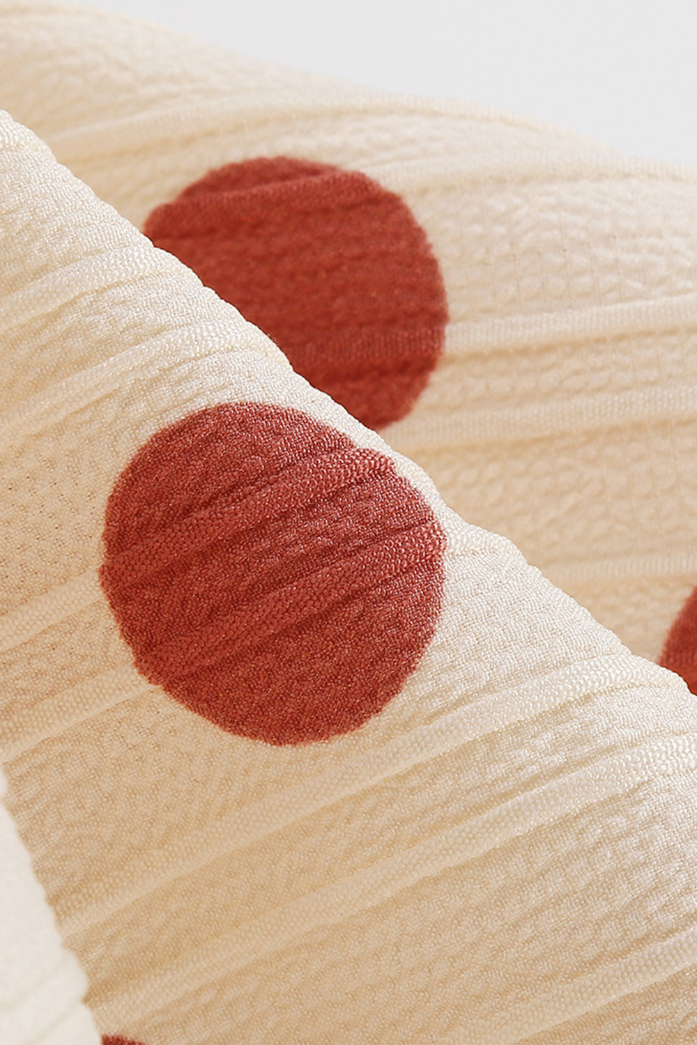 Abrikos Polka Dots A Line Stropper Samlet Vintage Kjole