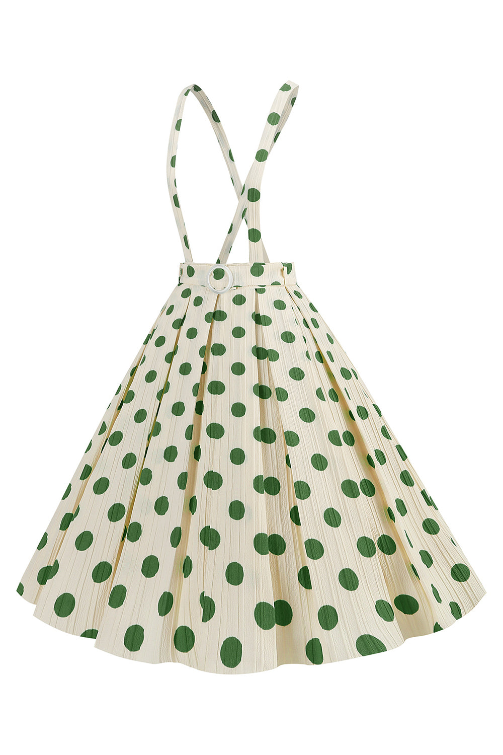 Abrikos Polka Dots A Line Stropper Samlet Vintage Kjole