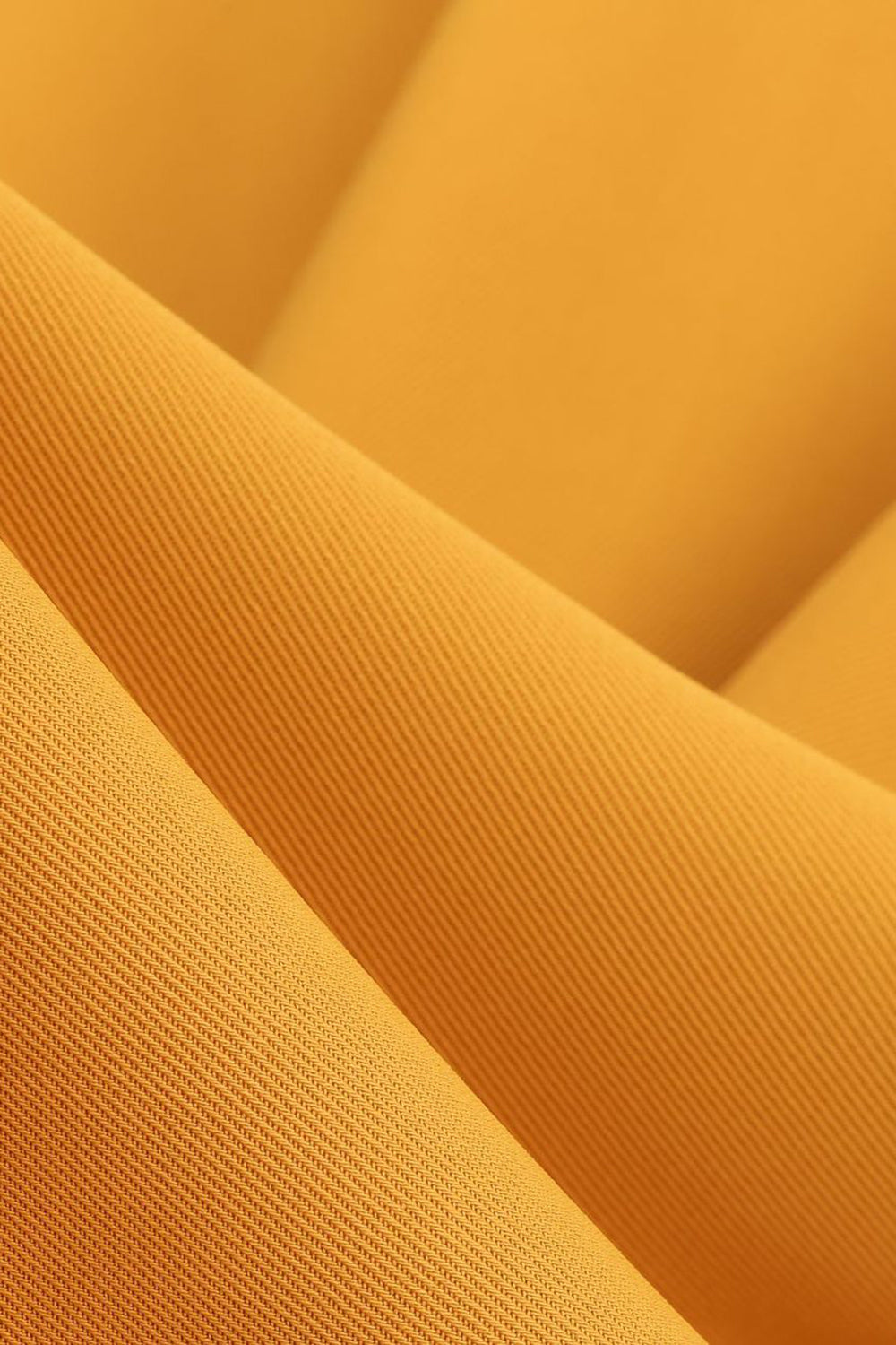 Halter gul A-line plisseret vintage kjole