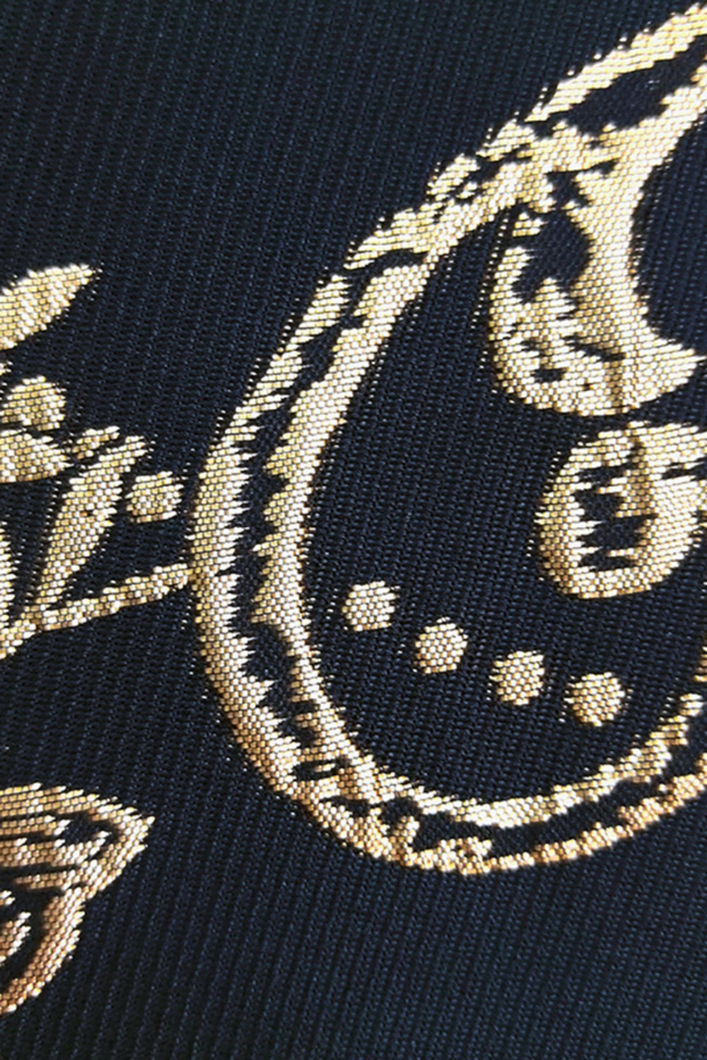 Sort gylden hakket revers Jacquard blazer til mænd