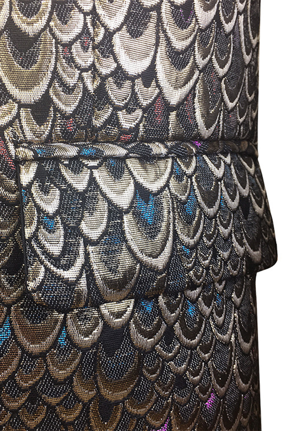 Golden Jacquard Sjal Revers Blazer til mænd