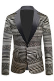 Sort hvid hakket revers Herre Blazer