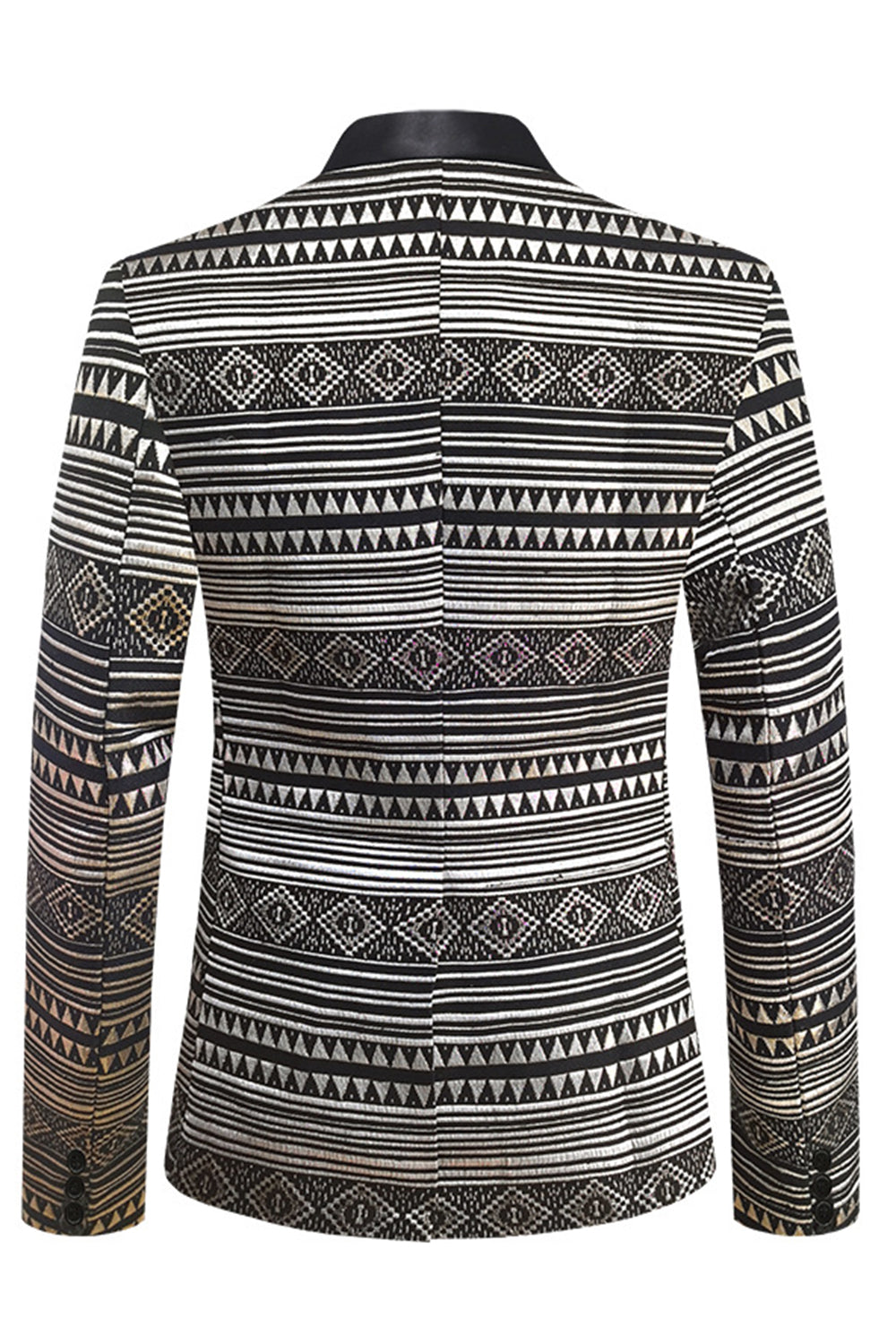 Sort hvid hakket revers Herre Blazer