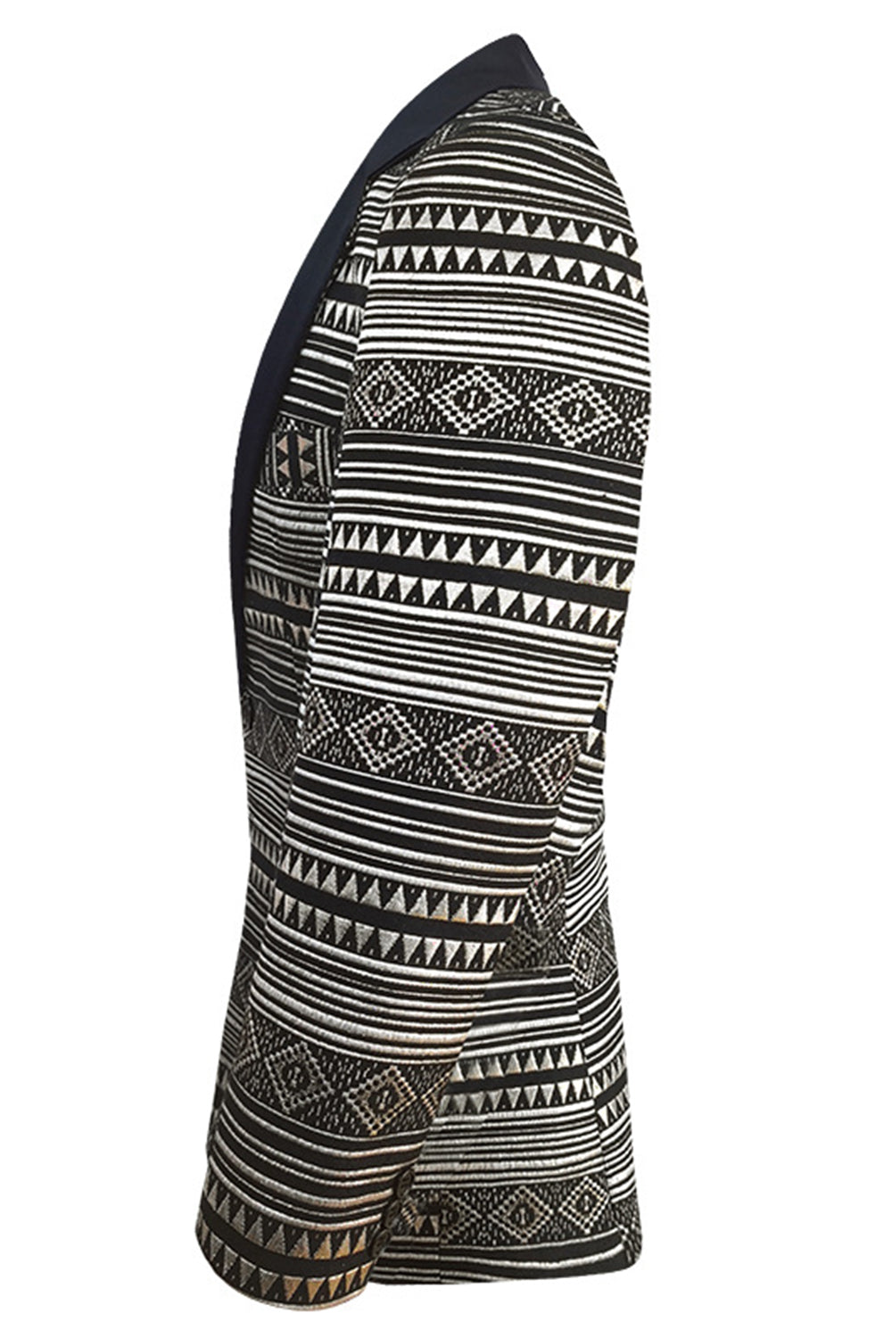 Sort hvid hakket revers Herre Blazer