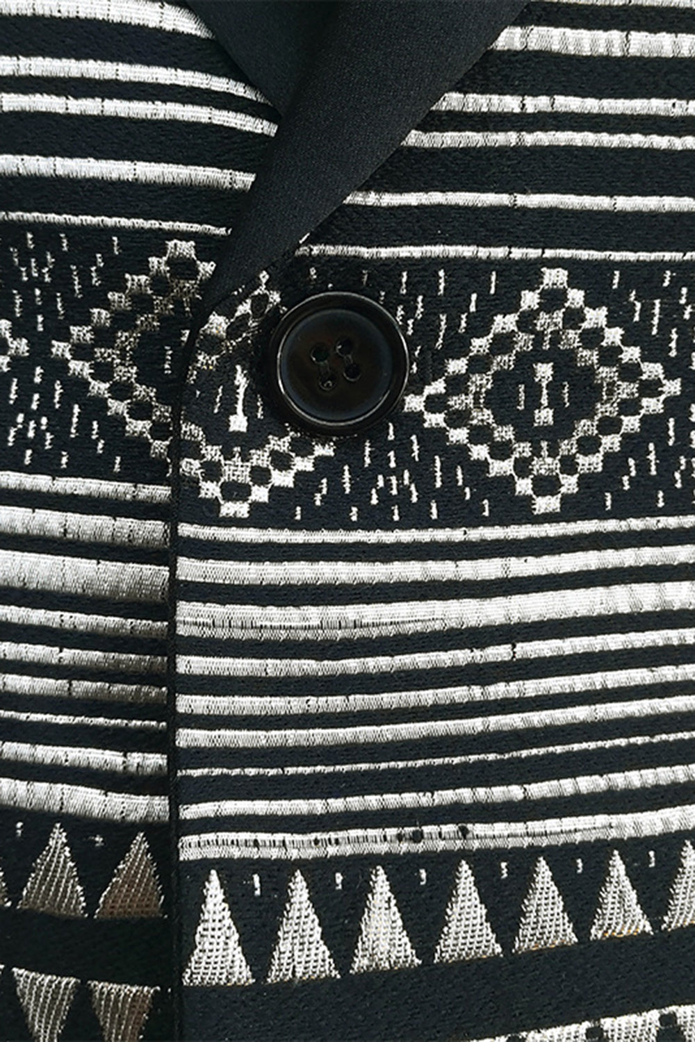 Sort hvid hakket revers Herre Blazer