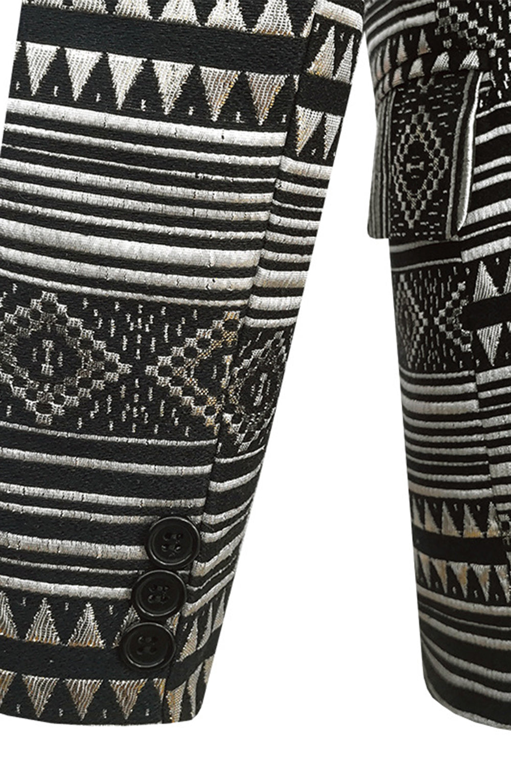 Sort hvid hakket revers Herre Blazer