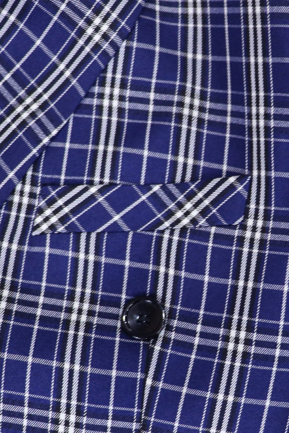Royal Blue Plaid Peak Revers Double Breasted 2 stk herredragt