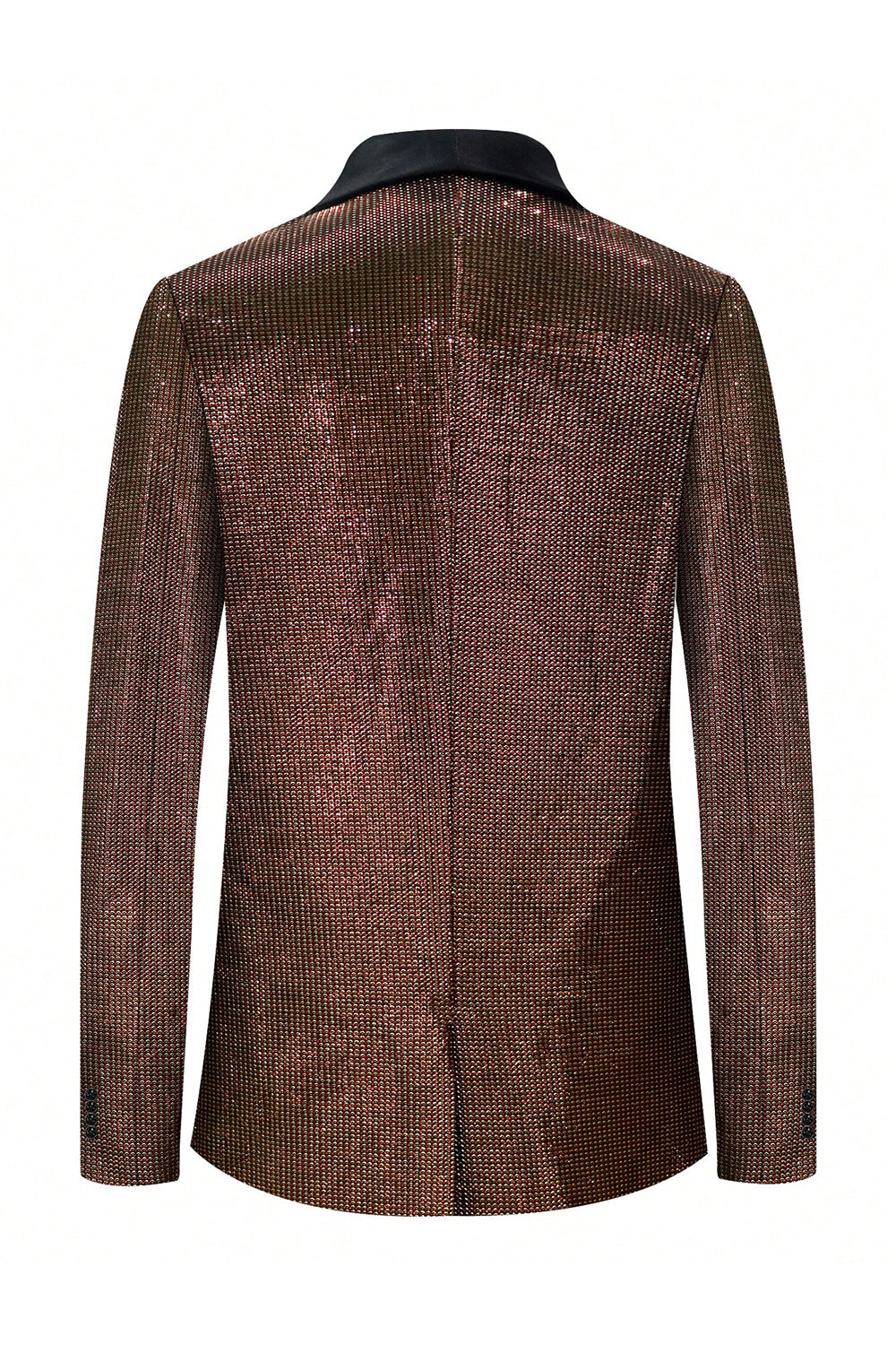 Sparkly Brown One Button Sjal Revers Mænds Blazer