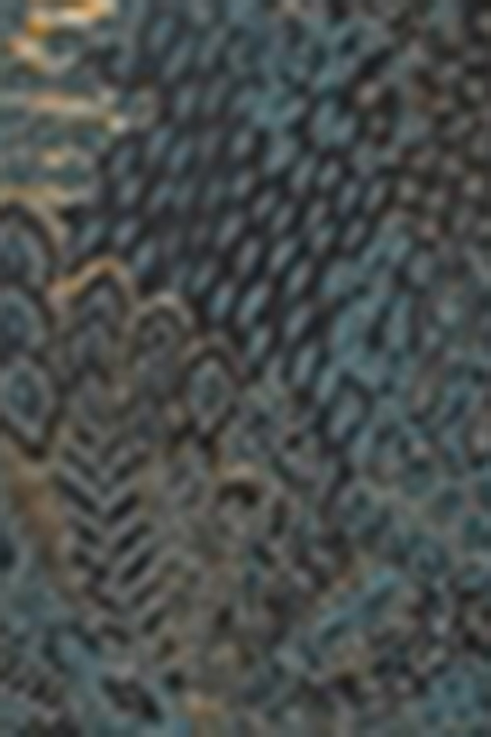 Mørkeblå Jacquard Sjal Revers Mænds Fest Blazer