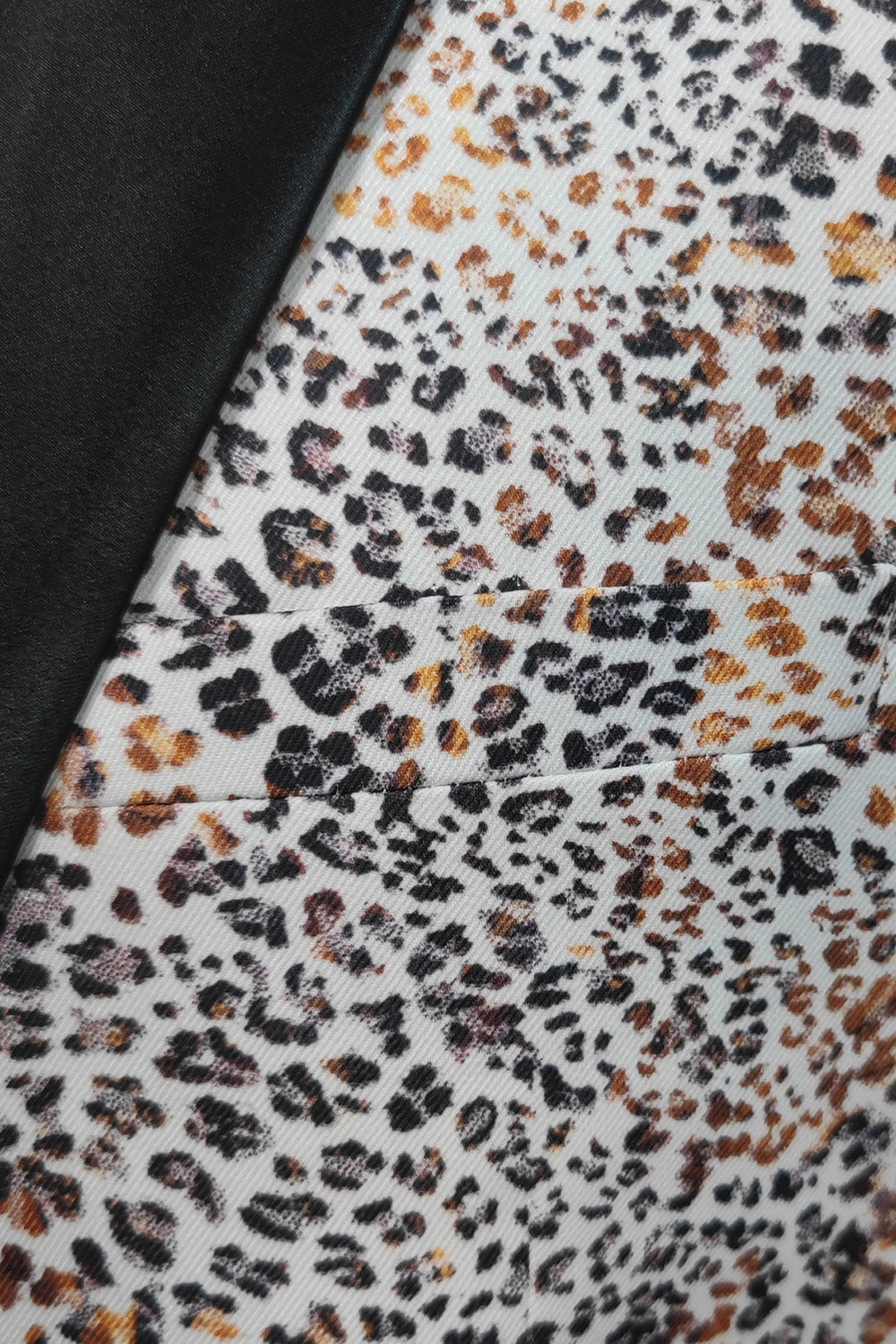 Leopardtrykt hakket revers Blazer til mænd