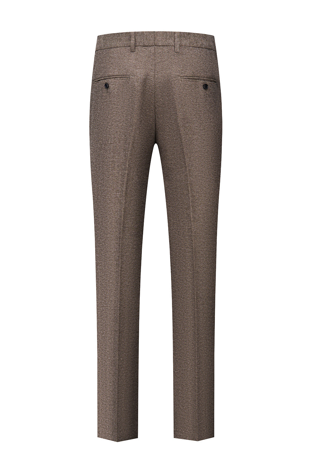 Brun 3 stykker Mænds Jakkesæt Slim Fit Forlovere Suit