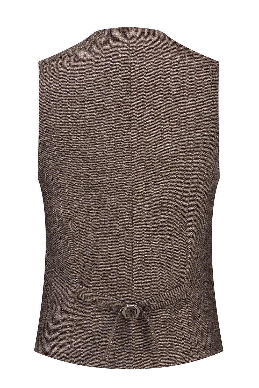 Brun 3 stykker Mænds Jakkesæt Slim Fit Forlovere Suit