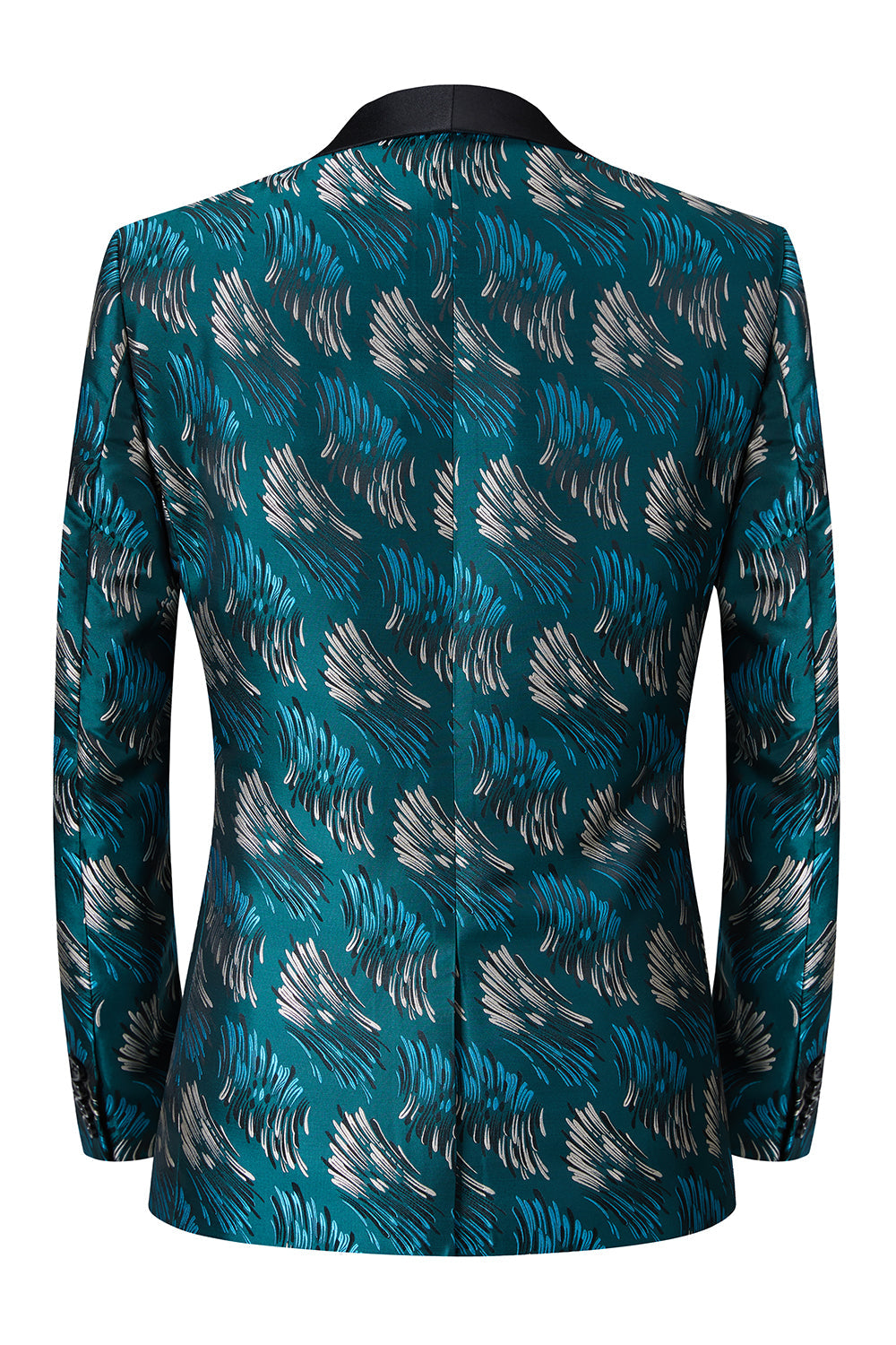 Påfugl Grønt sjal revers 2 stykker Mænds Jakkesæt