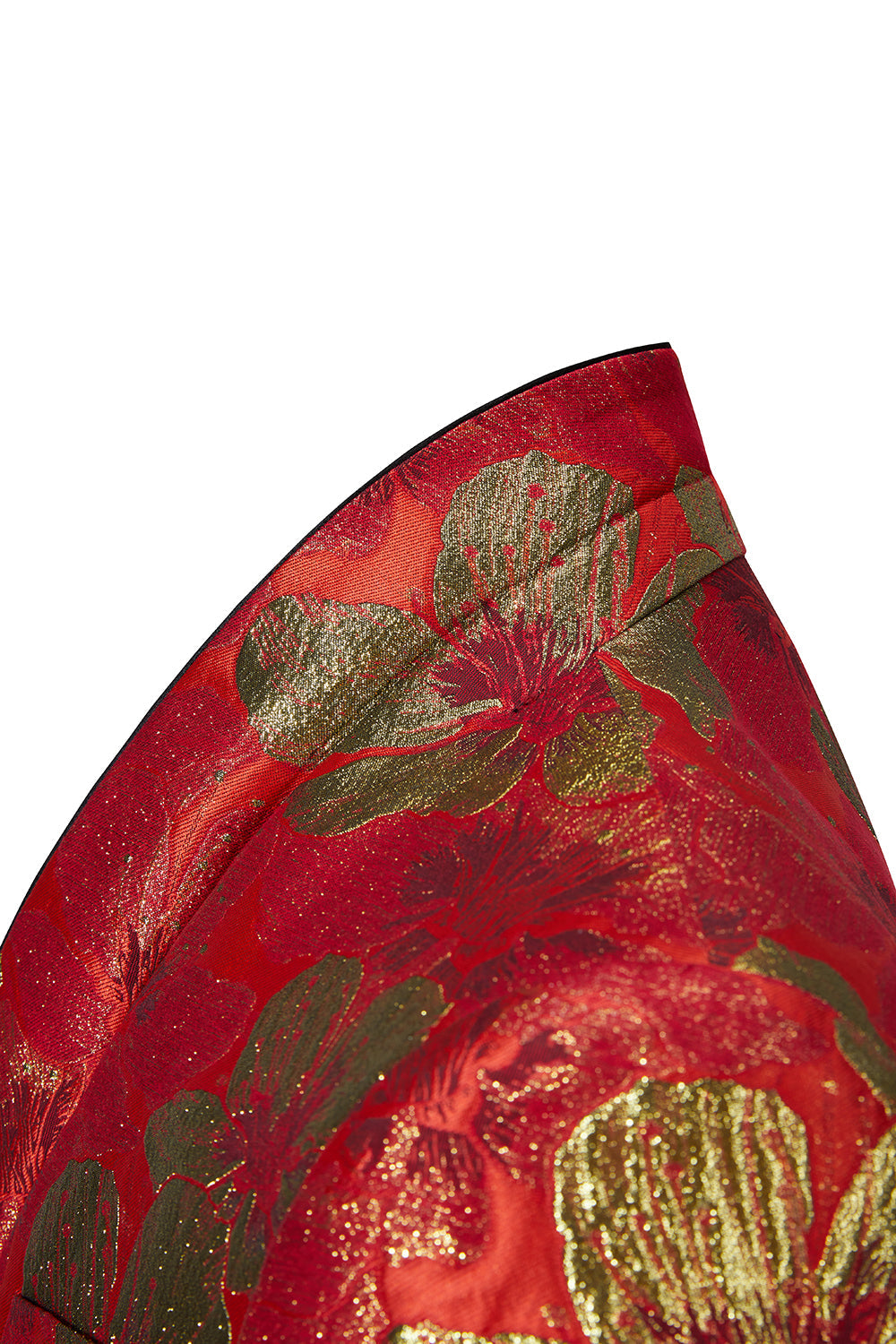 Red Jacquard 2 stk sjal revers herredragter