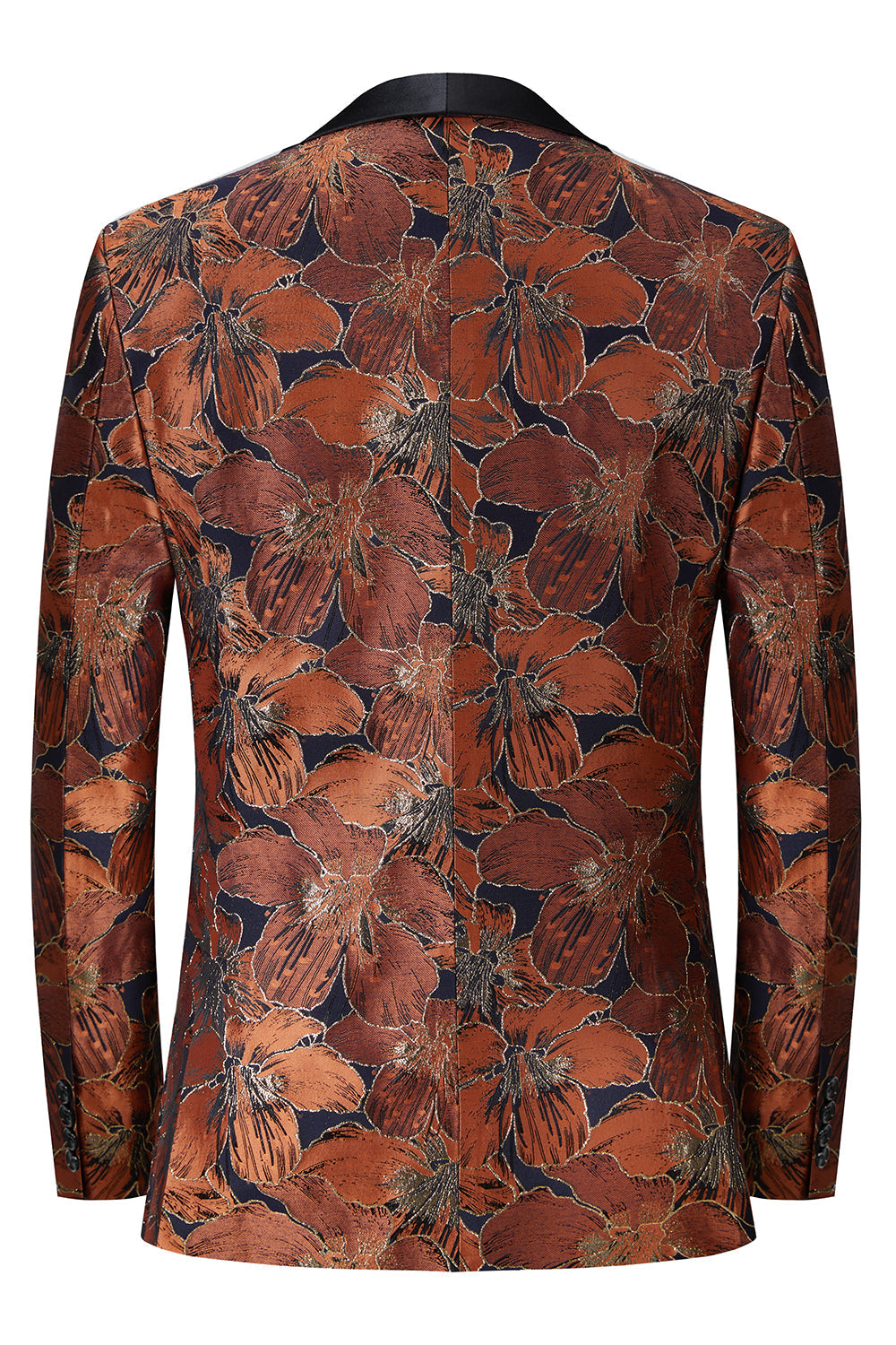 Brun Jacquard Sjal Revers Mænds 2 stk dragter