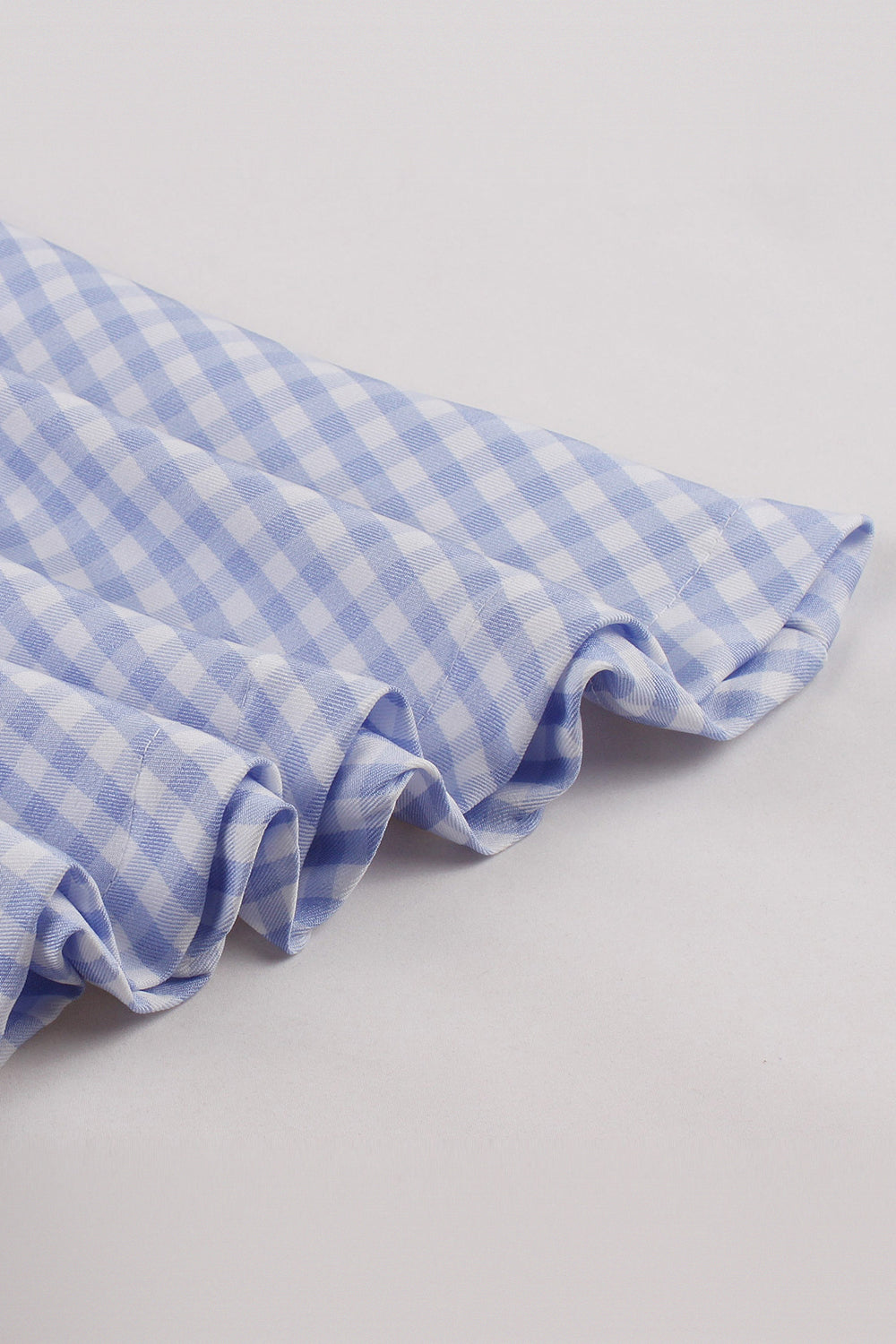 Blå revers hals Plaid Vintage 1950'erne kjole