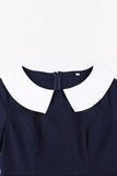 Navy rund hals A Line Vintage 1950'erne kjole