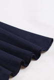 Navy rund hals A Line Vintage 1950'erne kjole