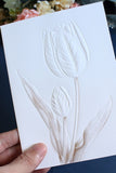 Enkle blomsterprint invitationskort