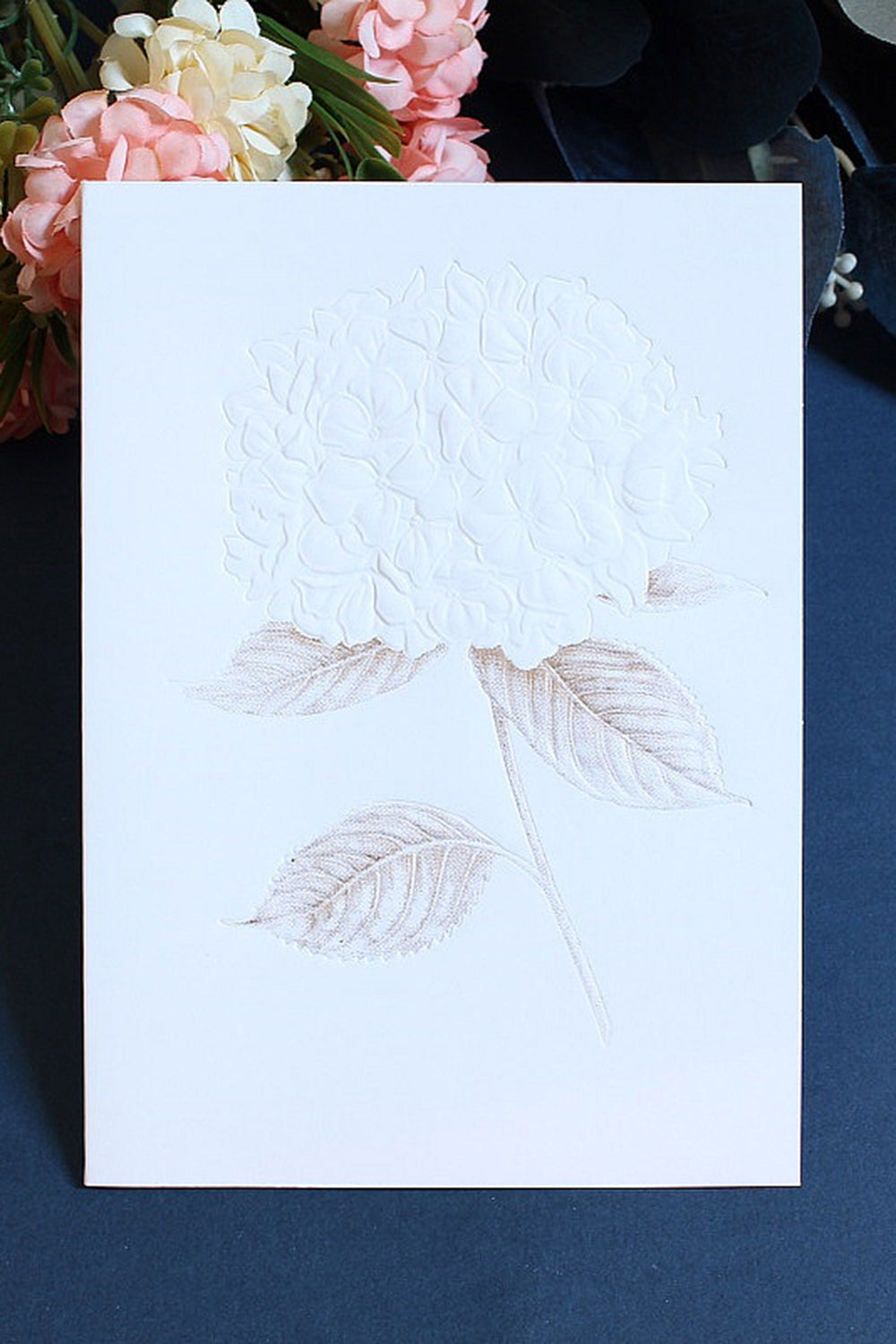 Enkle blomsterprint invitationskort