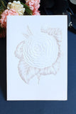 Enkle blomsterprint invitationskort
