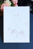 Enkle blomsterprint invitationskort