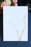 Enkle blomsterprint invitationskort