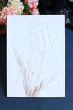 Enkle blomsterprint invitationskort