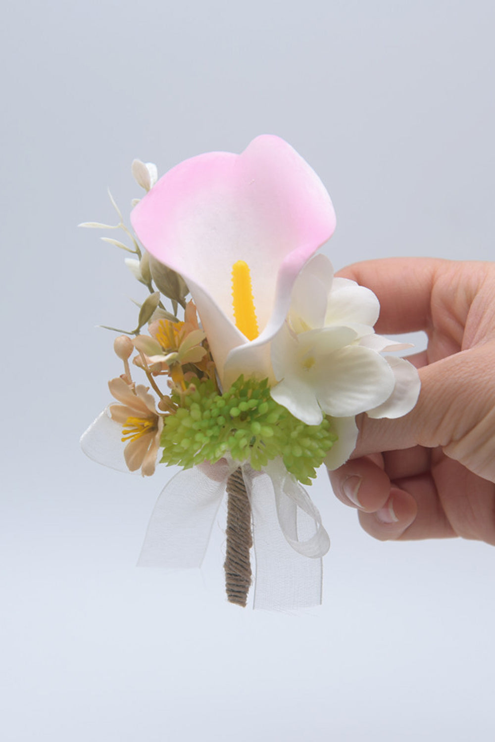 Lyserøde mænd Boutonniere til gallabryllupsfest
