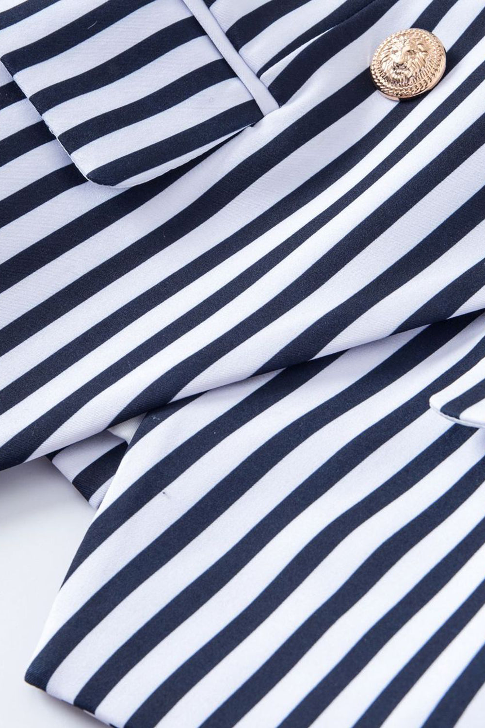 Hvid Blå Stribet Blazer til kvinder