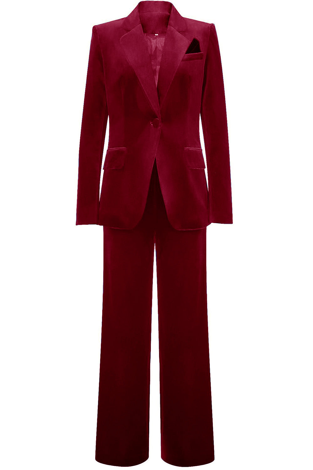 Royal Blue Velvet Single Button Kvinders dragter