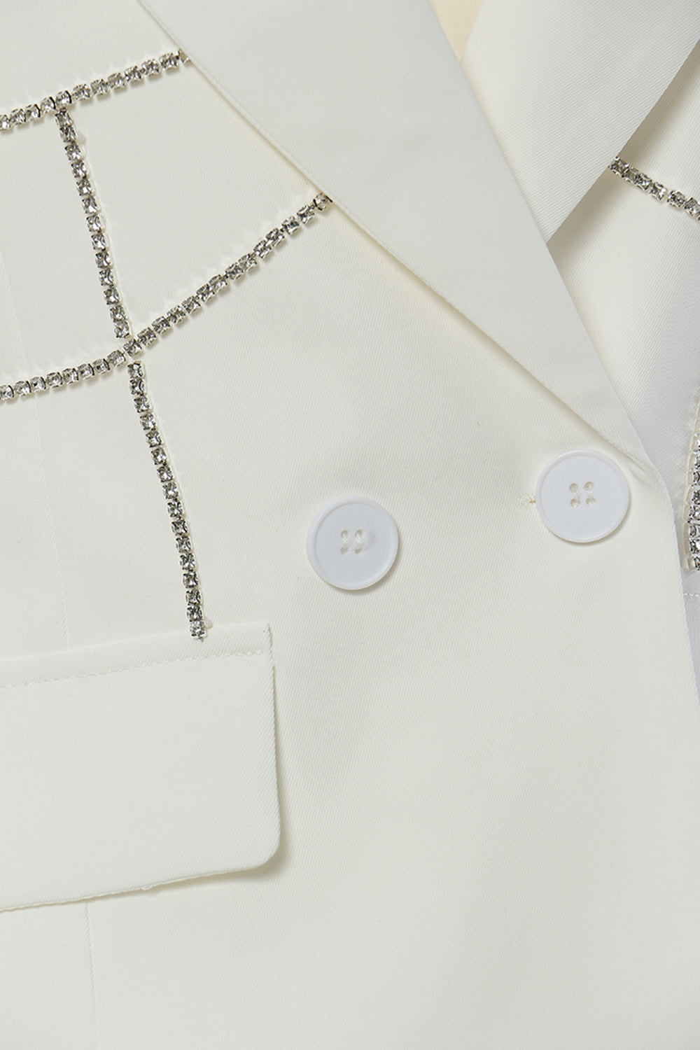 Black Peak Revers Kvinder Blazer med perler