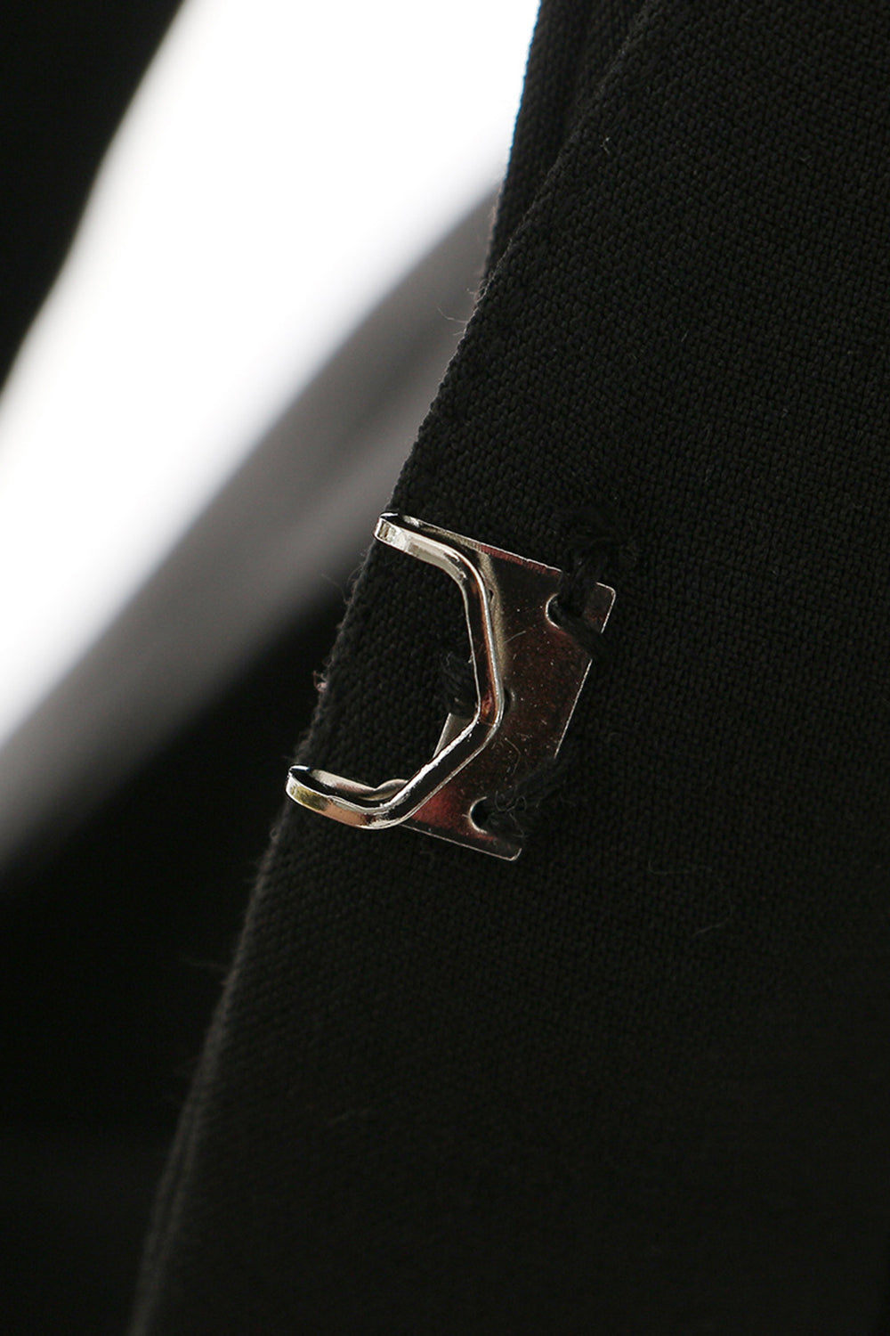 Sort Slim Fit Cut-out Kvinder Collarless Blazer