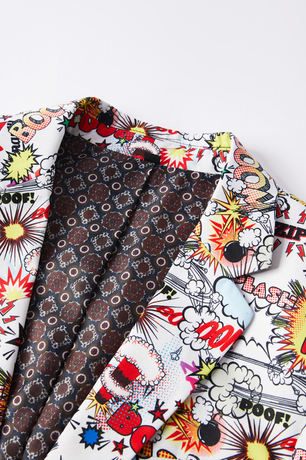 Hvid Graffiti Dobbeltradet 2-delt Herredragt