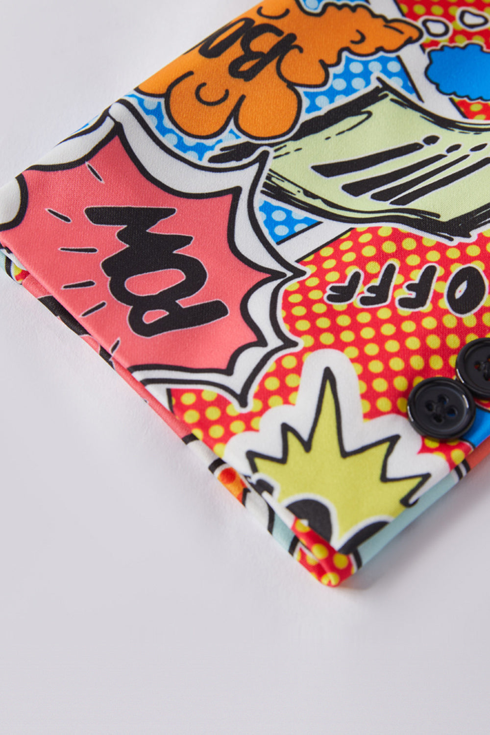 Orange Notch Revers Graffiti Blazer Til Mænd