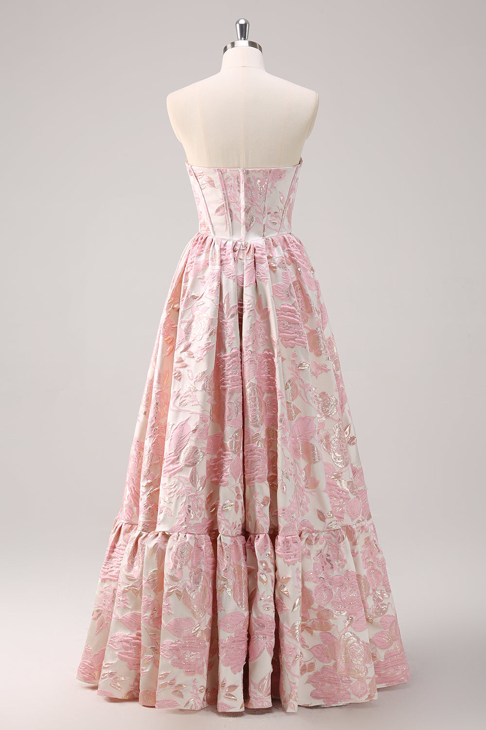 Sød blå A-linje Sweetheart brokade korset lang gallakjole