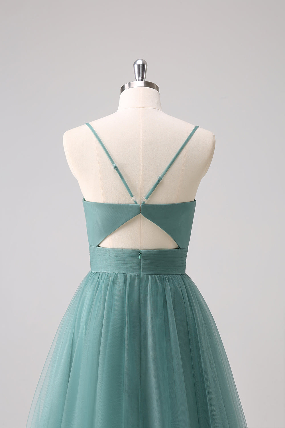 Eukalyptus Spaghetti Stropper A-linje Tyl Brudepigekjole