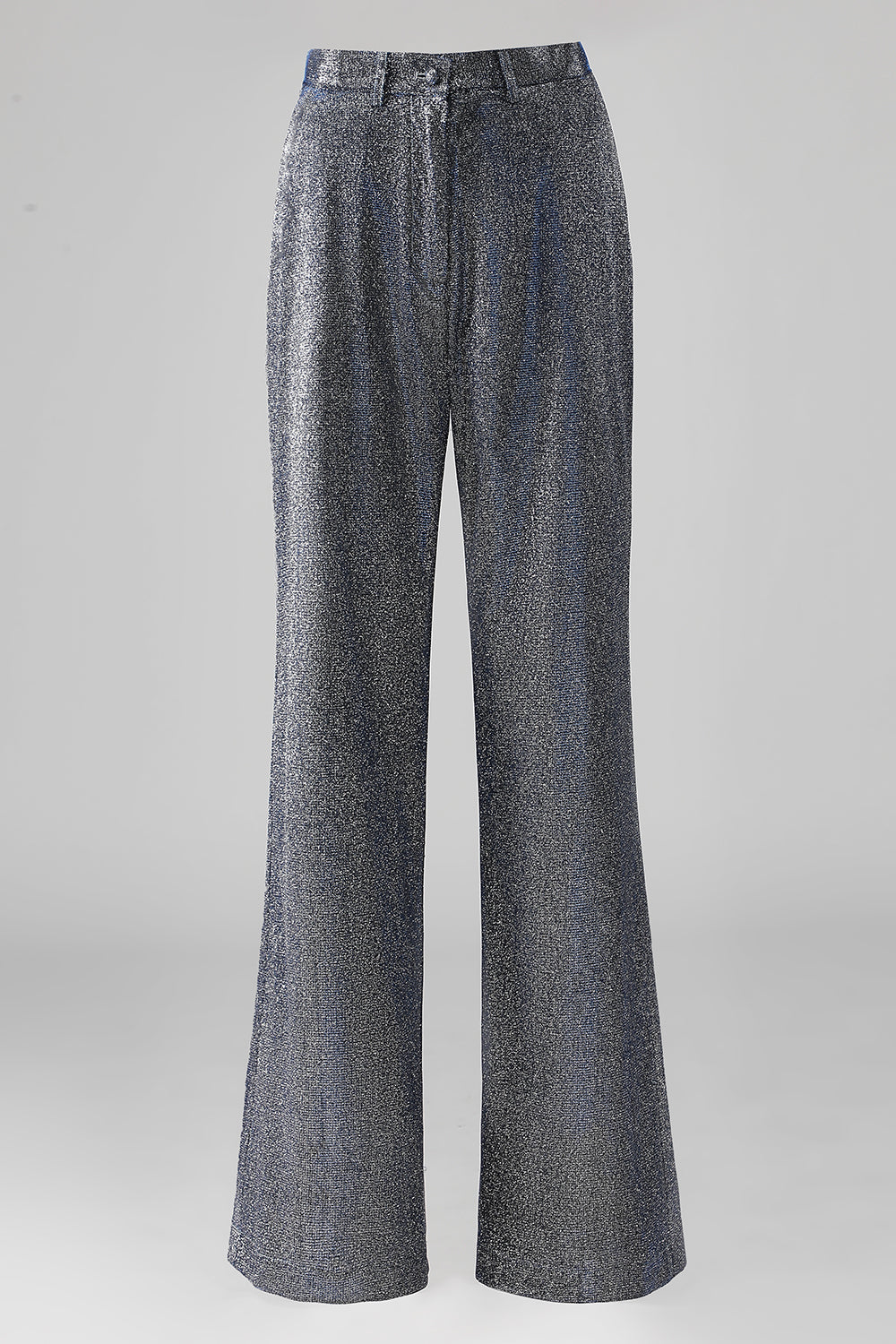 Grå Blå V-hals enkelt knap Kvinders dragter